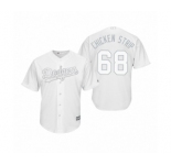 Los Angeles Dodgers #68 Ross Stripling Chicken Strip White 2019 Players' Weekend Replica Jersey