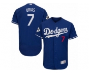 Los Angeles Dodgers #7 Julio Urias Authentic Royal Blue Alternate 2017 World Series Bound Flex Base MLB Jersey