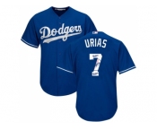 Los Angeles Dodgers #7 Julio Urias Blue Team Logo Fashion Stitched MLB Jersey