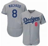 Los Angeles Dodgers #8 Machado Grdey Flexbase Authentic Collection Stitched Baseball Jersey