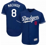 Los Angeles Dodgers #8 Machado blue Flexbase Authentic Collection Stitched Baseball Jersey