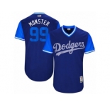 Los Angeles Dodgers #99 Hyun-Jin Ryu Monster Authentic Navy Blue 2017 Players Weekend MLB Jersey