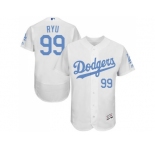 Los Angeles Dodgers #99 Hyun-Jin Ryu White Flexbase Authentic Collection 2016 Father's Day Stitched Baseball Jersey