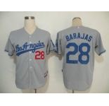 MLB Los Angeles Dodgers #28 Barajas Grey