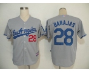 MLB Los Angeles Dodgers #28 Barajas Grey