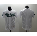 Men L.A. Dodgers Blank Majestic White Celtic Flexbase Authentic Collection Jersey