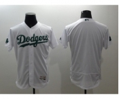 Men L.A. Dodgers Blank Majestic White Celtic Flexbase Authentic Collection Jersey