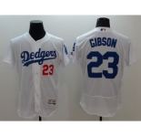 Men Los Angeles Dodgers #23 Adrian Gonzalez Majestic White Flexbase Authentic Collection Player Jersey