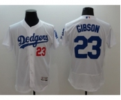 Men Los Angeles Dodgers #23 Adrian Gonzalez Majestic White Flexbase Authentic Collection Player Jersey