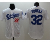 Men Los Angeles Dodgers #32 Koufax Majestic white Flexbase Authentic Collection Player Jersey