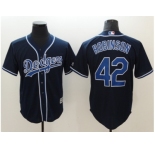 Men Los Angeles Dodgers #42 Jackie Robinson Navy Blue New Cool Base Stitched Baseball Jersey