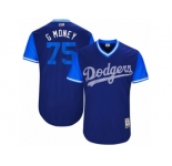 Men's 2017 Little League World Series Dodgers Grant Dayton #75 G Money Royal Jersey