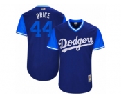Men's 2017 Little League World Series Dodgers Rich Hill #44 Brice Royal Jersey