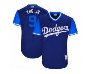 Men's 2017 Little League World Series Dodgers Yasmani Grandal #9 YRG JR Royal Jersey