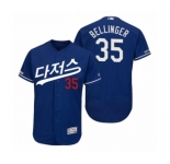 Men's 2019 Asian Heritage Month #35 Cody Bellinger Royal Korean Flex Base Jersey