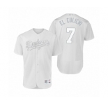 Men's Dodgers #7 Julio Urias El Culichi White 2019 Players' Weekend Authentic Jersey