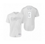 Men's Dodgers Chris Taylor CT3 White 2019 Players' Weekend Authentic Jersey