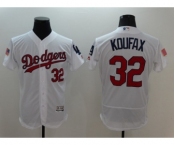 Men's L.A. Dodgers #32 Sandy Koufax Majestic White Fashion Stars & Stripes Cool Base Player Jersey