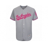 Men's L.A. Dodgers Majestic Blank Gray Fashion 2016 Mother's Day Flex Base Team Jersey