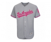 Men's L.A. Dodgers Majestic Blank Gray Fashion 2016 Mother's Day Flex Base Team Jersey