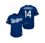 Men's Los Angeles Dodgers #14 Enrique Hernandez 2017 Spring Training Cool Base Stitched MLB Jersey