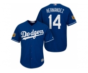 Men's Los Angeles Dodgers #14 Enrique Hernandez 2017 Spring Training Cool Base Stitched MLB Jersey