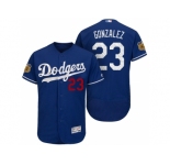 Men's Los Angeles Dodgers #23 Adrian Gonzalez 2017 Spring Training Flex Base Authentic Collection Stitched Baseball Jersey