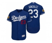 Men's Los Angeles Dodgers #23 Adrian Gonzalez 2017 Spring Training Flex Base Authentic Collection Stitched Baseball Jersey
