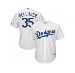 Men's Los Angeles Dodgers #35 Cody Bellinger White Cool Base Jersey