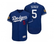 Men's Los Angeles Dodgers #5 Corey Seager 2017 Spring Training Flex Base Authentic Collection Stitched Baseball Jersey