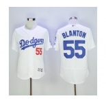 Men's Los Angeles Dodgers #55 Joe Blanton Majestic White Flexbase Authentic Collection Player Jersey