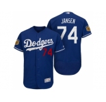 Men's Los Angeles Dodgers #74 Kenley Jansen 2017 Spring Training Flex Base Authentic Collection Stitched Baseball Jersey