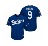 Men's Los Angeles Dodgers #9 Yasmani Grandal 2017 Spring Training Cool Base Stitched MLB Jersey