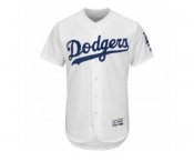 Men's Los Angeles Dodgers Majestic Home Blank White Flex Base Authentic Collection Team Jersey