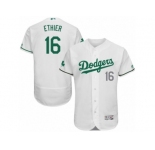 Men's Majestic Los Angeles Dodgers #16 Andre Ethier White Celtic Flexbase Authentic Collection MLB Jersey