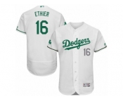 Men's Majestic Los Angeles Dodgers #16 Andre Ethier White Celtic Flexbase Authentic Collection MLB Jersey