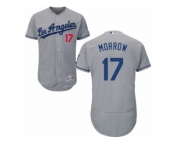 Men's Majestic Los Angeles Dodgers #17 Brandon Morrow Grey Flexbase Authentic Collection MLB Jersey