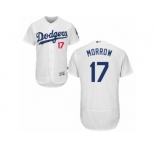 Men's Majestic Los Angeles Dodgers #17 Brandon Morrow White Flexbase Authentic Collection MLB Jersey
