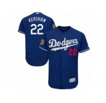 Men's Majestic Los Angeles Dodgers #22 Clayton Kershaw Royal Blue 2017 Spring Training Authentic Collection Flex Base MLB Jersey