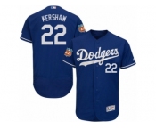 Men's Majestic Los Angeles Dodgers #22 Clayton Kershaw Royal Blue Flexbase Authentic Collection MLB Jersey