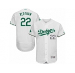 Men's Majestic Los Angeles Dodgers #22 Clayton Kershaw White Celtic Flexbase Authentic Collection MLB Jersey