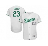 Men's Majestic Los Angeles Dodgers #23 Kirk Gibson White Celtic Flexbase Authentic Collection MLB Jersey