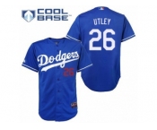 Men's Majestic Los Angeles Dodgers #26 Chase Utley Authentic Royal Blue Cool Base MLB Jersey