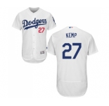Men's Majestic Los Angeles Dodgers #27 Matt Kemp White Home Flex Base Authentic Collection MLB Jersey