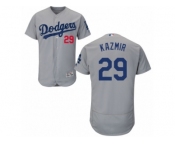 Men's Majestic Los Angeles Dodgers #29 Scott Kazmir Grey Flexbase Authentic Collection MLB Jersey