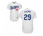 Men's Majestic Los Angeles Dodgers #29 Scott Kazmir White Flexbase Authentic Collection MLB Jersey