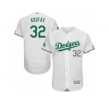 Men's Majestic Los Angeles Dodgers #32 Sandy Koufax White Celtic Flexbase Authentic Collection MLB Jersey