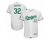 Men's Majestic Los Angeles Dodgers #32 Sandy Koufax White Celtic Flexbase Authentic Collection MLB Jersey