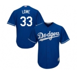 Men's Majestic Los Angeles Dodgers #33 Mark Lowe Replica Royal Blue Alternate Cool Base MLB Jersey