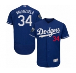 Men's Majestic Los Angeles Dodgers #34 Fernando Valenzuela Royal Blue Flexbase Authentic Collection 2018 World Series MLB Jersey